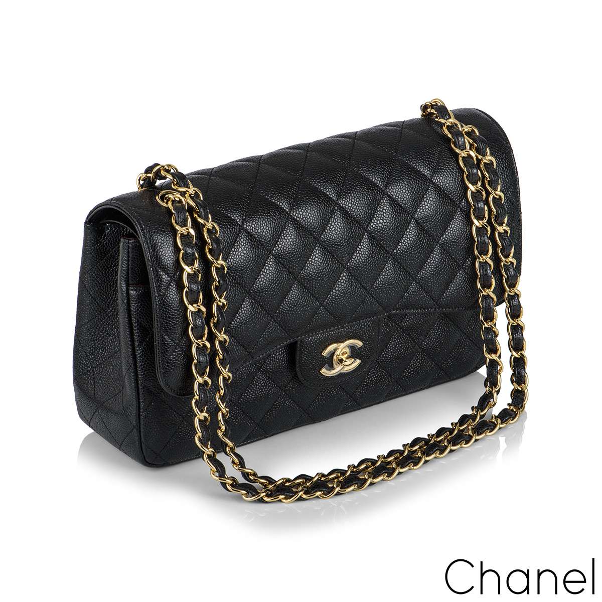 Chanel, Black Caviar Classic Double Flap with Gold Hardware